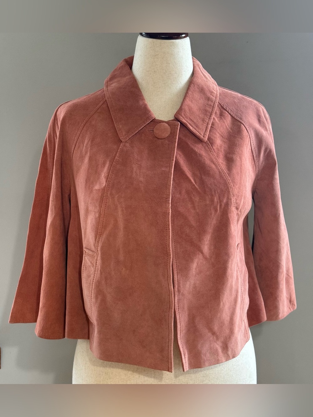 Spiegel Genuine Suede Leather Dusty Rose Jacket Size 8 NWT